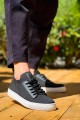 KB110 Erkek Günlük Bağcıklı Triko Spor Sneaker Ayakkabı TBT - Siyah – Kuback Erkek Ayakkabı