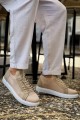 KB112 Erkek Günlük Bağcıklı Triko Spor Sneaker Ayakkabı TBT - Bej – Kuback Erkek Ayakkabı