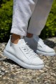 KB112 Erkek Günlük Bağcıklı Triko Spor Sneaker Ayakkabı TBT - Beyaz – Kuback Erkek Ayakkabı
