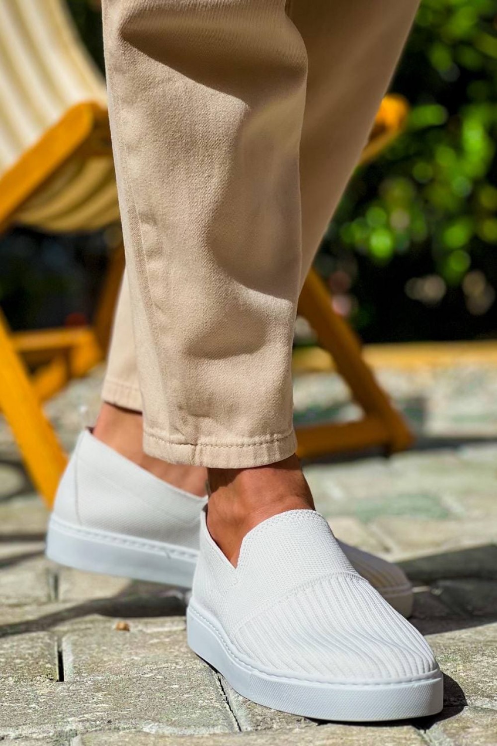 KB114 Erkek Günlük Bağcıksız Triko Spor Sneaker Ayakkabı TBT - Beyaz Erkek Ayakkabı KB114 Erkek Günlük Bağcıksız Triko Spor Sneaker Ayakkabı TBT - Beyaz – Kuback Erkek Ayakkabı