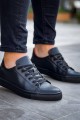 KB122 Erkek Günlük Bağcıklı Cilt Spor Sneaker Ayakkabı CST - Siyah Erkek Ayakkabı KB122 Erkek Günlük Bağcıklı Cilt Spor Sneaker Ayakkabı CST - Siyah – Kuback Erkek Ayakkabı
