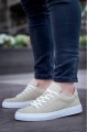 KB122 Erkek Günlük Bağcıklı Süet Spor Sneaker Ayakkabı SBT - Bej