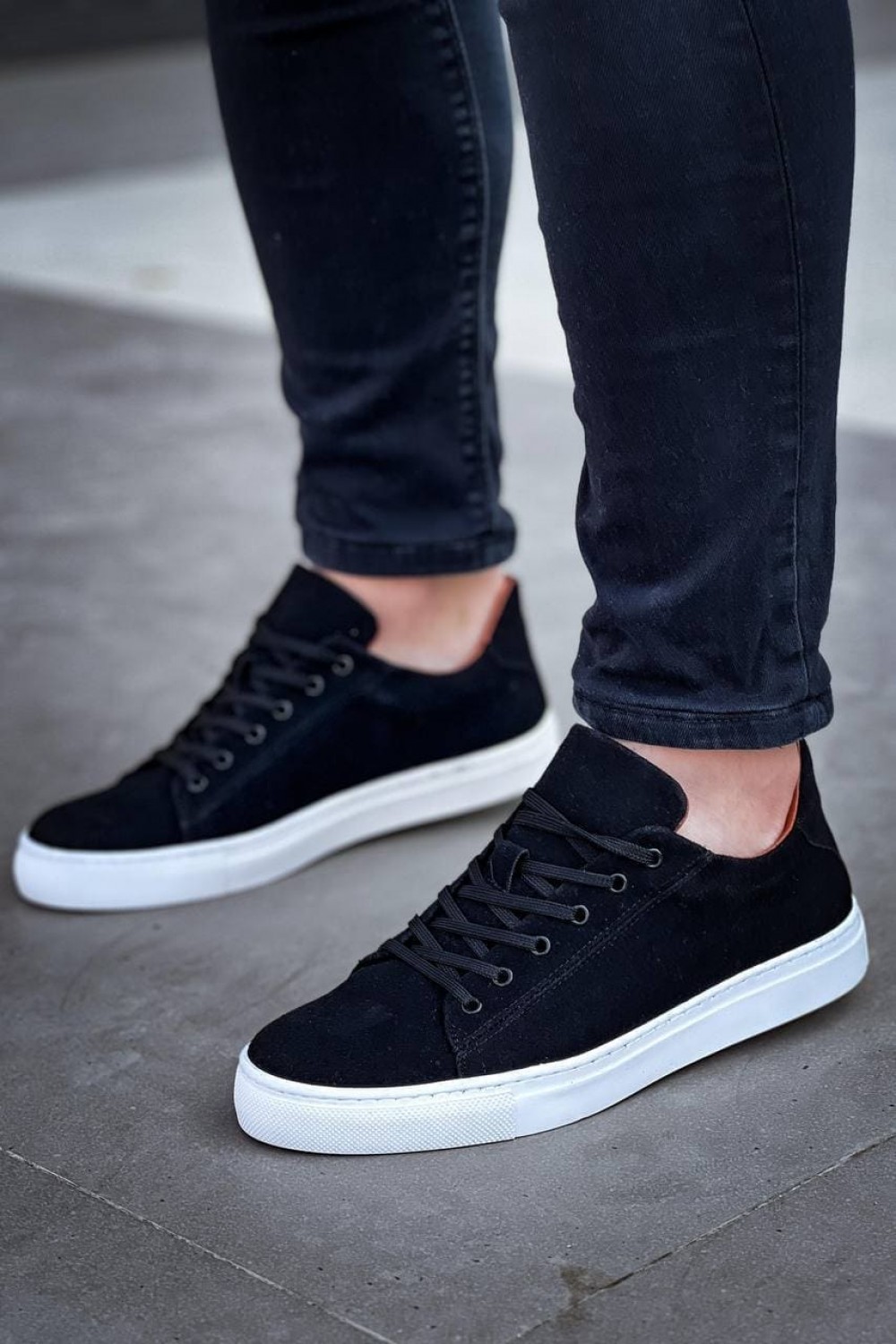 KB122 Erkek Günlük Bağcıklı Süet Spor Sneaker Ayakkabı SBT - Siyah Erkek Ayakkabı KB122 Erkek Günlük Bağcıklı Süet Spor Sneaker Ayakkabı SBT - Siyah – Kuback Erkek Ayakkabı