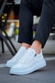 KB309 Erkek Günlük Bağcıklı Fermuarlı Croco Desenli Cilt Spor Sneaker Ayakkabı CBT - Beyaz – Kuback Erkek Ayakkabı