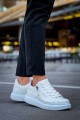 KB309 Erkek Günlük Bağcıklı Fermuarlı Croco Desenli Cilt Spor Sneaker Ayakkabı CBT - Beyaz – Kuback Erkek Ayakkabı
