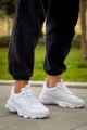 KB707 Erkek Günlük Bağcıklı Cilt Triko Spor Sneaker Ayakkabı CTBT - Beyaz – Kuback Erkek Ayakkabı