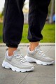 KB707 Erkek Günlük Bağcıklı Süet Triko Spor Sneaker Ayakkabı STBT - Gri