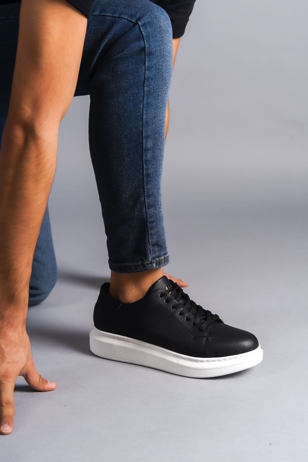 SLW151 Boost Erkek Günlük Bağcıklı Cilt Spor Sneaker Ayakkabı CBT - Siyah Erkek Ayakkabı SLW151 Boost Erkek Günlük Bağcıklı Cilt Spor Sneaker Ayakkabı CBT - Siyah – Salwo Erkek Ayakkabı