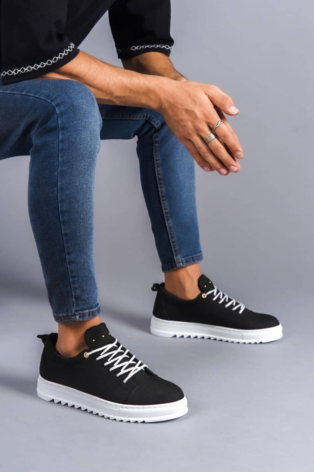SLW152 Cool Erkek Günlük Bağcıklı Keten Klasik Ayakkabı KBT - Siyah Erkek Ayakkabı SLW152 Cool Erkek Günlük Bağcıklı Keten Klasik Ayakkabı KBT - Siyah – Salwo Erkek Ayakkabı