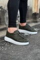 WG010 Erkek Günlük Fermuarlı Cilt Spor Sneaker Ayakkabı CBT - Haki – Wagoon Erkek Ayakkabı