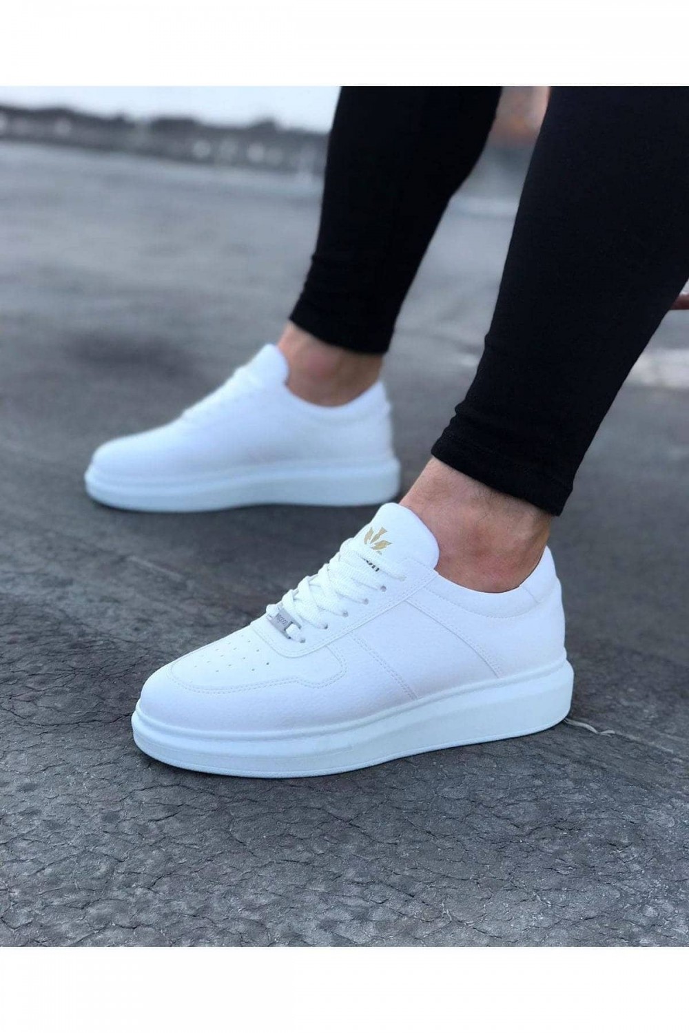 WG011 Erkek Günlük Bağcıklı Cilt Spor Sneaker Ayakkabı CBT - Beyaz Erkek Ayakkabı WG011 Erkek Günlük Bağcıklı Cilt Spor Sneaker Ayakkabı CBT - Beyaz – Wagoon Erkek Ayakkabı