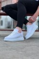 WG018 Erkek Günlük Bağcıklı Kot Kumaş Spor Sneaker Ayakkabı TBT - Beyaz – Wagoon Erkek Ayakkabı