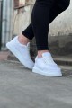 WG018 Erkek Günlük Bağcıklı Kot Kumaş Spor Sneaker Ayakkabı TBT - Beyaz – Wagoon Erkek Ayakkabı