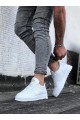 WG022 Erkek Günlük Bağcıklı Delikli Desen Cilt Spor Sneaker Ayakkabı CBT - Beyaz Erkek Ayakkabı WG022 Erkek Günlük Bağcıklı Delikli Desen Cilt Spor Sneaker Ayakkabı CBT - Beyaz – Wagoon Erkek Ayakkabı