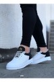 WG022 Erkek Günlük Bağcıklı Delikli Desen Cilt Spor Sneaker Ayakkabı CBT - Beyaz/Siyah Erkek Ayakkabı WG022 Erkek Günlük Bağcıklı Delikli Desen Cilt Spor Sneaker Ayakkabı CBT - Beyaz/Siyah – Wagoon Erkek Ayakkabı