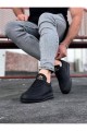 WG022 Erkek Günlük Bağcıklı Delikli Desen Cilt Spor Sneaker Ayakkabı CST - Siyah Erkek Ayakkabı WG022 Erkek Günlük Bağcıklı Delikli Desen Cilt Spor Sneaker Ayakkabı CST - Siyah – Wagoon Erkek Ayakkabı