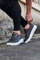 WG023 Erkek Günlük Bağcıksız Cilt Spor Sneaker Ayakkabı CBT - Gri – Wagoon Erkek Ayakkabı