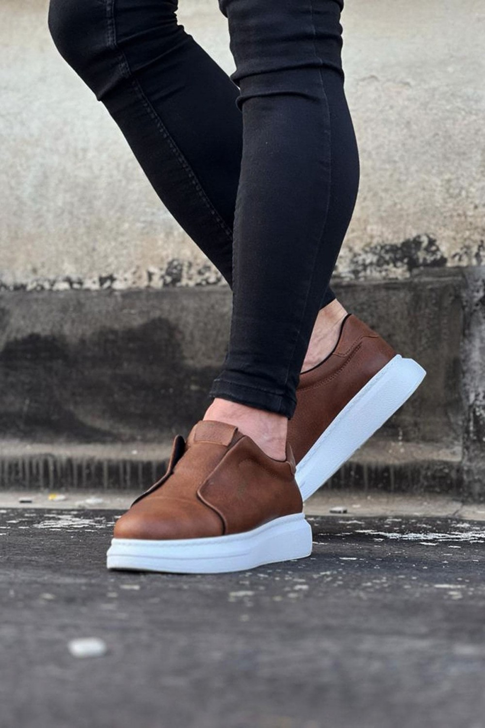 WG023 Erkek Günlük Bağcıksız Cilt Spor Sneaker Ayakkabı CBT - Taba Erkek Ayakkabı WG023 Erkek Günlük Bağcıksız Cilt Spor Sneaker Ayakkabı CBT - Taba – Wagoon Erkek Ayakkabı
