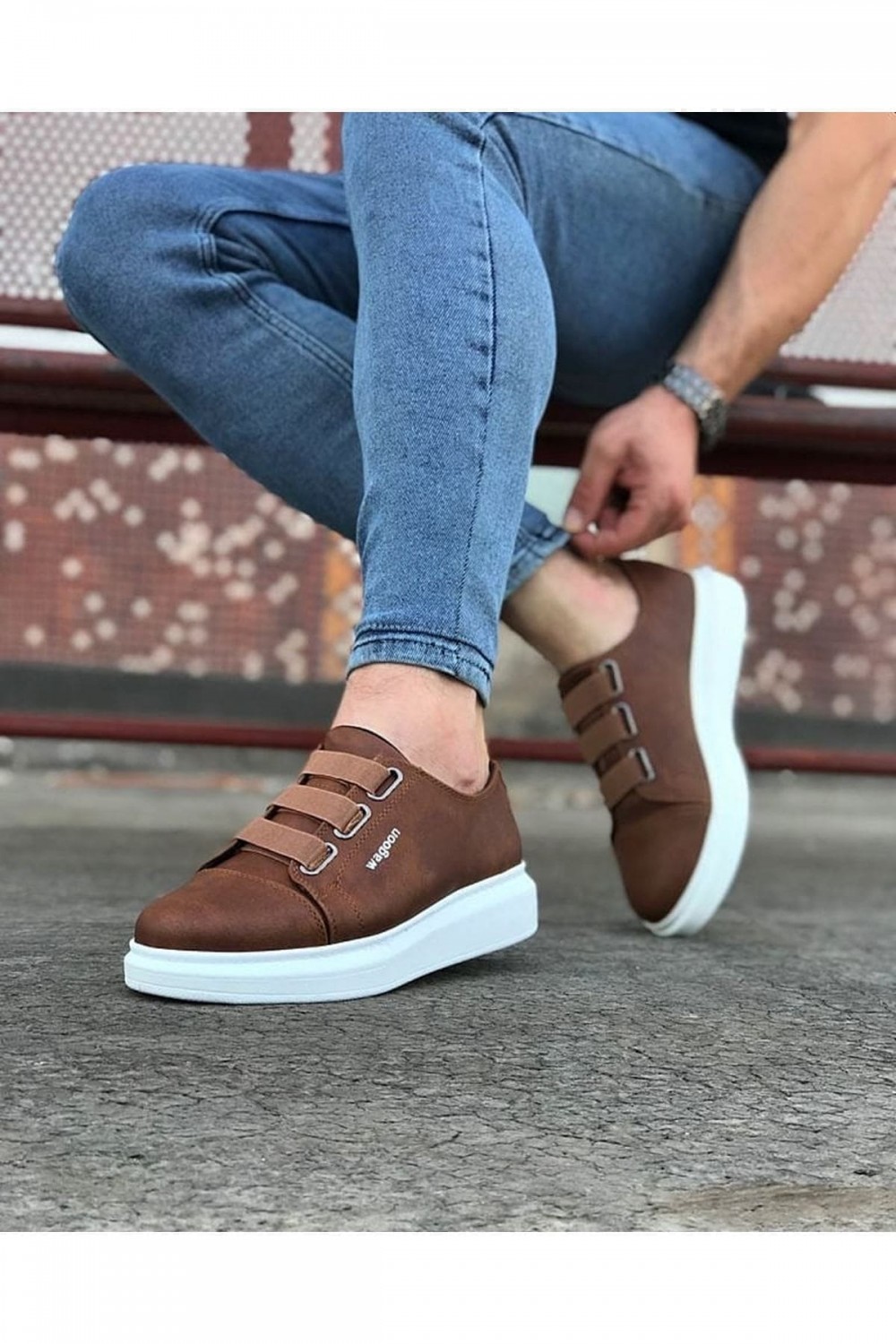 WG026 Erkek Günlük Lastikli Cilt Spor Sneaker Ayakkabı CBT - Taba Erkek Ayakkabı WG026 Erkek Günlük Lastikli Cilt Spor Sneaker Ayakkabı CBT - Taba – Wagoon Erkek Ayakkabı