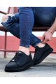 WG028 Erkek Günlük Bağcıklı Cilt Spor Sneaker Ayakkabı CST - Siyah Erkek Ayakkabı WG028 Erkek Günlük Bağcıklı Cilt Spor Sneaker Ayakkabı CST - Siyah – Wagoon Erkek Ayakkabı