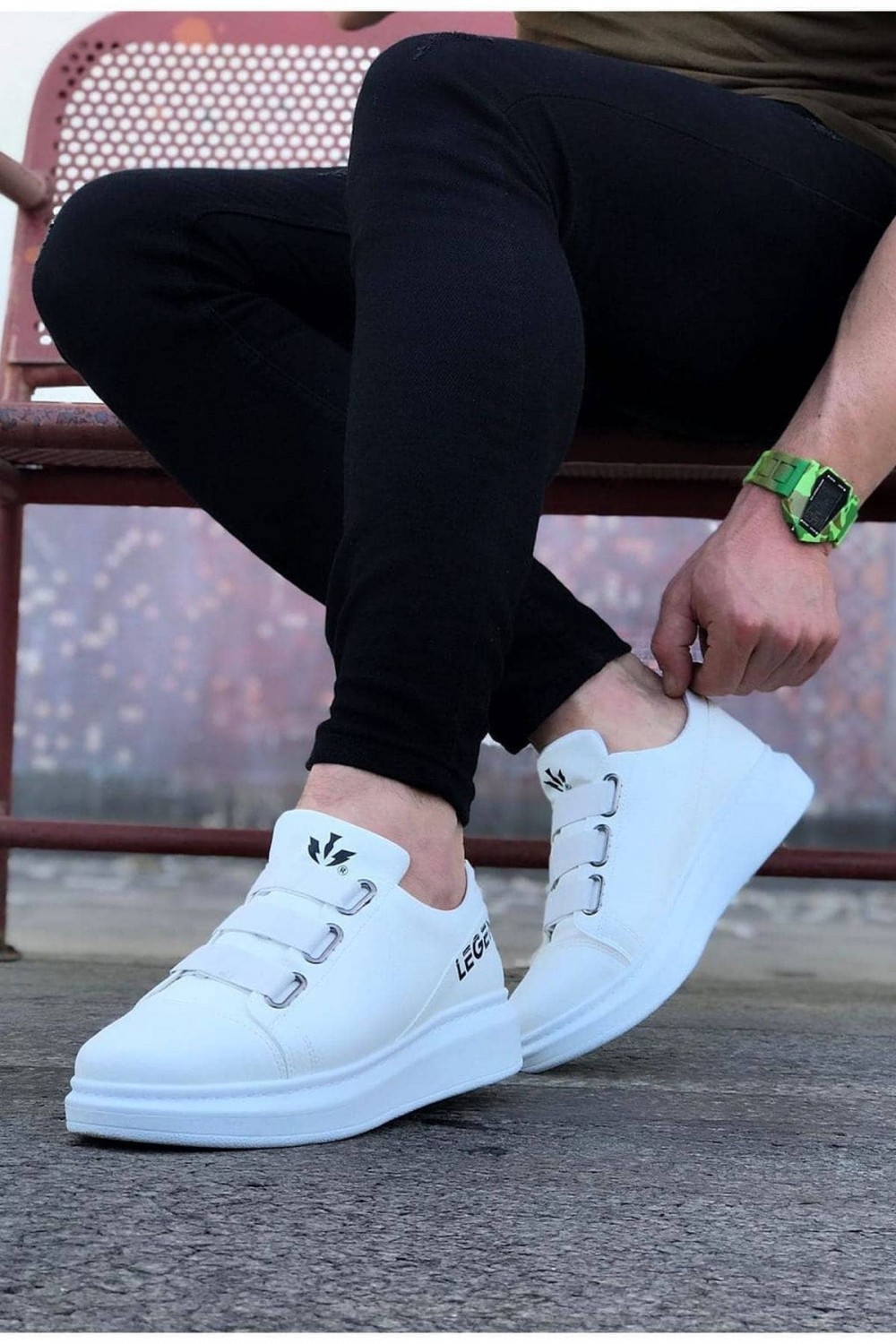 WG029 Erkek Günlük Lastikli Legend Cilt Spor Sneaker Ayakkabı CBT - Beyaz Erkek Ayakkabı WG029 Erkek Günlük Lastikli Legend Cilt Spor Sneaker Ayakkabı CBT - Beyaz – Wagoon Erkek Ayakkabı