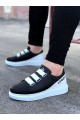 WG029 Erkek Günlük Lastikli Legend Cilt Spor Sneaker Ayakkabı CBT - Siyah/Beyaz Erkek Ayakkabı WG029 Erkek Günlük Lastikli Legend Cilt Spor Sneaker Ayakkabı CBT - Siyah/Beyaz – Wagoon Erkek Ayakkabı