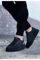 WG029 Erkek Günlük Lastikli Legend Cilt Spor Sneaker Ayakkabı CST - Siyah Erkek Ayakkabı WG029 Erkek Günlük Lastikli Legend Cilt Spor Sneaker Ayakkabı CST - Siyah – Wagoon Erkek Ayakkabı