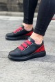 WG029 Erkek Günlük Lastikli Legend Cilt Spor Sneaker Ayakkabı CST - Siyah/Kırmızı Erkek Ayakkabı WG029 Erkek Günlük Lastikli Legend Cilt Spor Sneaker Ayakkabı CST - Siyah/Kırmızı – Wagoon Erkek Ayakkabı