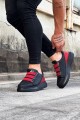 WG029 Erkek Günlük Lastikli Legend Cilt Spor Sneaker Ayakkabı CST - Siyah/Kırmızı Erkek Ayakkabı WG029 Erkek Günlük Lastikli Legend Cilt Spor Sneaker Ayakkabı CST - Siyah/Kırmızı – Wagoon Erkek Ayakkabı