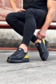 WG029 Erkek Günlük Lastikli Legend Cilt Spor Sneaker Ayakkabı CST - Siyah/Sarı Erkek Ayakkabı WG029 Erkek Günlük Lastikli Legend Cilt Spor Sneaker Ayakkabı CST - Siyah/Sarı – Wagoon Erkek Ayakkabı