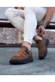 WG033 Erkek Günlük Tokalı Cilt Spor Sneaker Ayakkabı CST - Taba – Wagoon Erkek Ayakkabı