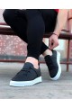 WG036 Erkek Günlük Bağcıklı Lastikli Cilt Spor Sneaker Ayakkabı CBT - Siyah Erkek Ayakkabı WG036 Erkek Günlük Bağcıklı Lastikli Cilt Spor Sneaker Ayakkabı CBT - Siyah – Wagoon Erkek Ayakkabı