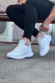 WG063 Erkek Günlük Bağcıklı Triko Cilt Spor Sneaker Ayakkabı TCBT - Beyaz – Wagoon Erkek Ayakkabı