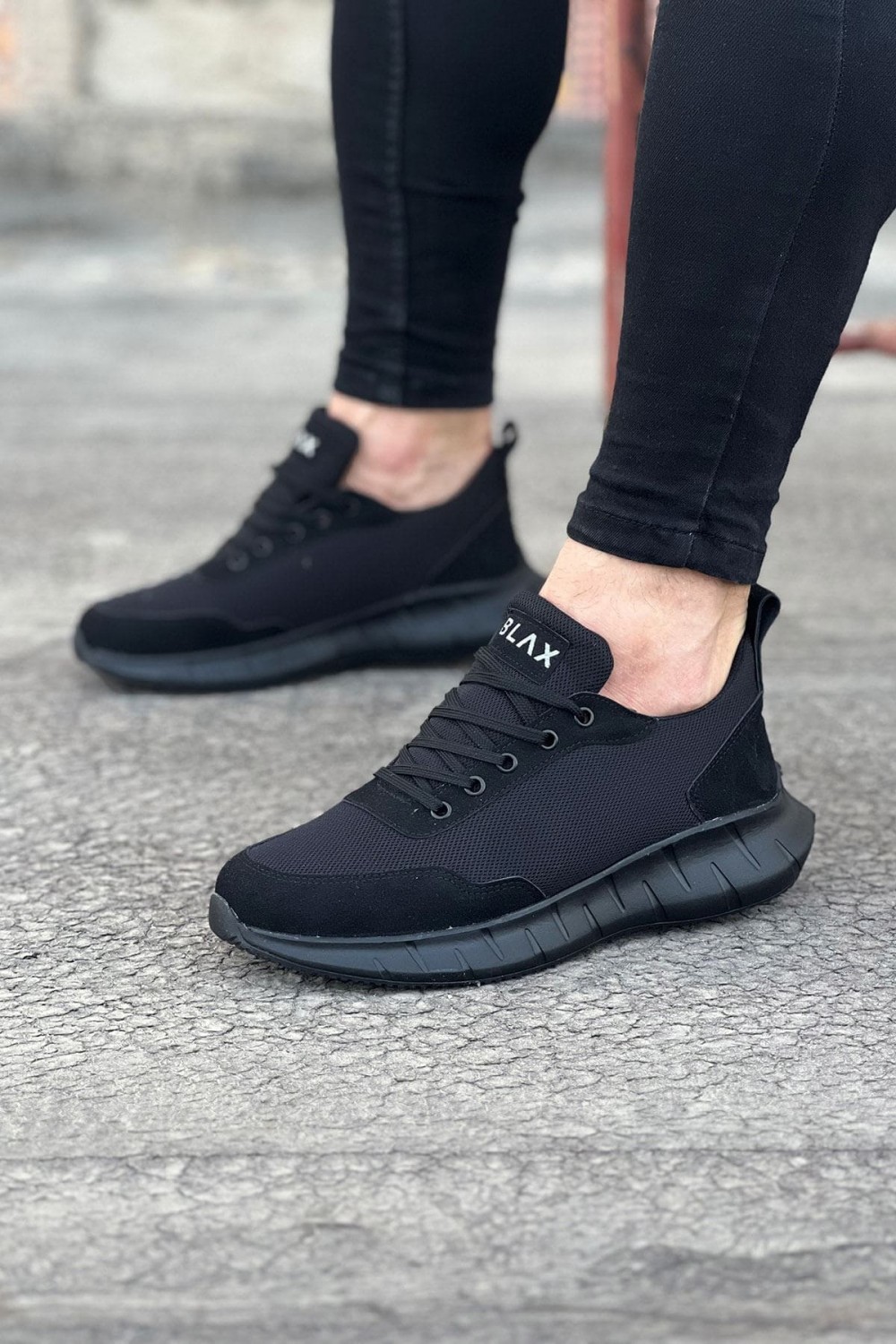 WG063 Erkek Günlük Bağcıklı Triko Süet Spor Sneaker Ayakkabı TSST - Siyah Erkek Ayakkabı WG063 Erkek Günlük Bağcıklı Triko Süet Spor Sneaker Ayakkabı TSST - Siyah – Wagoon Erkek Ayakkabı