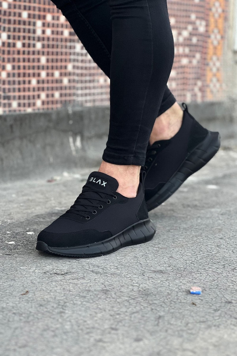 WG063 Erkek Günlük Bağcıklı Triko Süet Spor Sneaker Ayakkabı TSST - Siyah Erkek Ayakkabı WG063 Erkek Günlük Bağcıklı Triko Süet Spor Sneaker Ayakkabı TSST - Siyah – Wagoon Erkek Ayakkabı