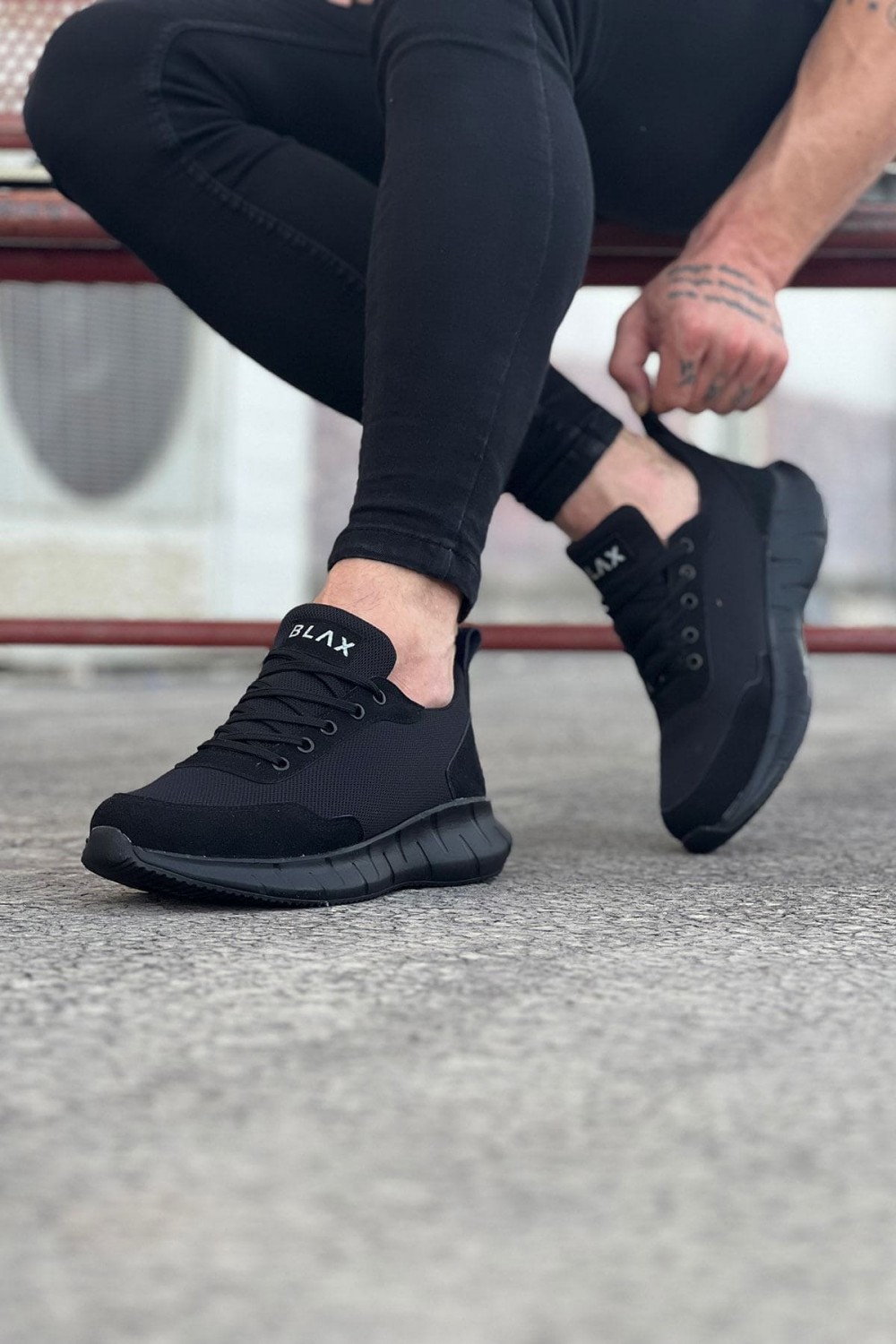 WG063 Erkek Günlük Bağcıklı Triko Süet Spor Sneaker Ayakkabı TSST - Siyah Erkek Ayakkabı WG063 Erkek Günlük Bağcıklı Triko Süet Spor Sneaker Ayakkabı TSST - Siyah – Wagoon Erkek Ayakkabı