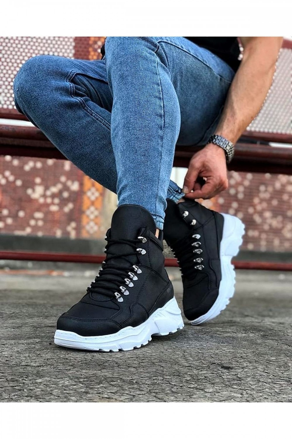 WG07 Erkek Spor Günlük Bağcıklı Cilt Bot CBT - Siyah Erkek Ayakkabı WG07 Erkek Spor Günlük Bağcıklı Cilt Bot CBT - Siyah – Wagoon Erkek Ayakkabı