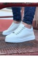 WG08 Erkek Günlük Bağcıklı Cilt Spor Sneaker Ayakkabı CBT - Beyaz Erkek Ayakkabı WG08 Erkek Günlük Bağcıklı Cilt Spor Sneaker Ayakkabı CBT - Beyaz – Wagoon Erkek Ayakkabı