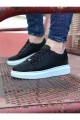 WG08 Erkek Günlük Bağcıklı Cilt Spor Sneaker Ayakkabı CBT - Siyah Erkek Ayakkabı WG08 Erkek Günlük Bağcıklı Cilt Spor Sneaker Ayakkabı CBT - Siyah – Wagoon Erkek Ayakkabı