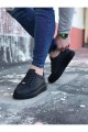 WG08 Erkek Günlük Bağcıklı Cilt Spor Sneaker Ayakkabı CST - Siyah – Wagoon Erkek Ayakkabı