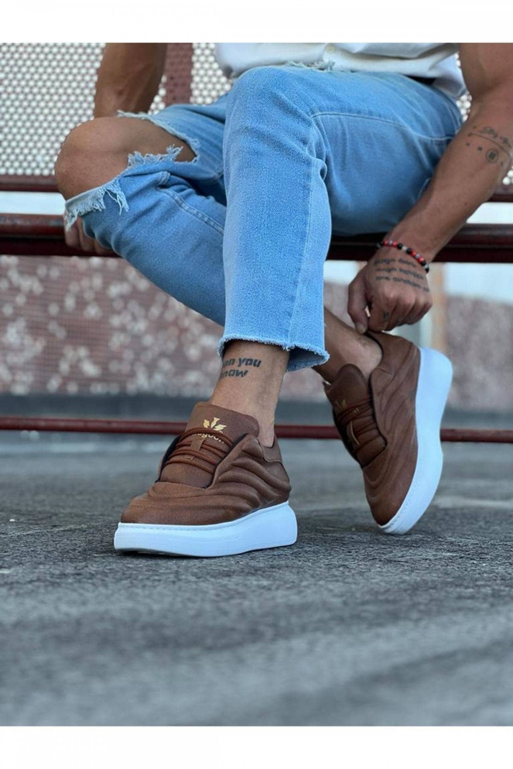 WG094 Erkek Günlük Bağcıklı Cilt Spor Sneaker Ayakkabı CBT - Taba Erkek Ayakkabı WG094 Erkek Günlük Bağcıklı Cilt Spor Sneaker Ayakkabı CBT - Taba – Wagoon Erkek Ayakkabı