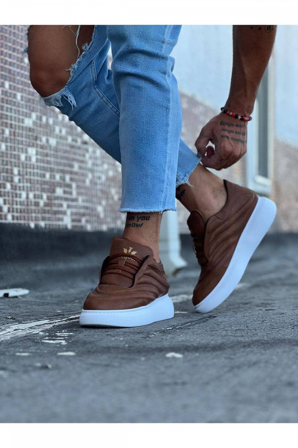 WG094 Erkek Günlük Bağcıklı Cilt Spor Sneaker Ayakkabı CBT - Taba Erkek Ayakkabı WG094 Erkek Günlük Bağcıklı Cilt Spor Sneaker Ayakkabı CBT - Taba – Wagoon Erkek Ayakkabı