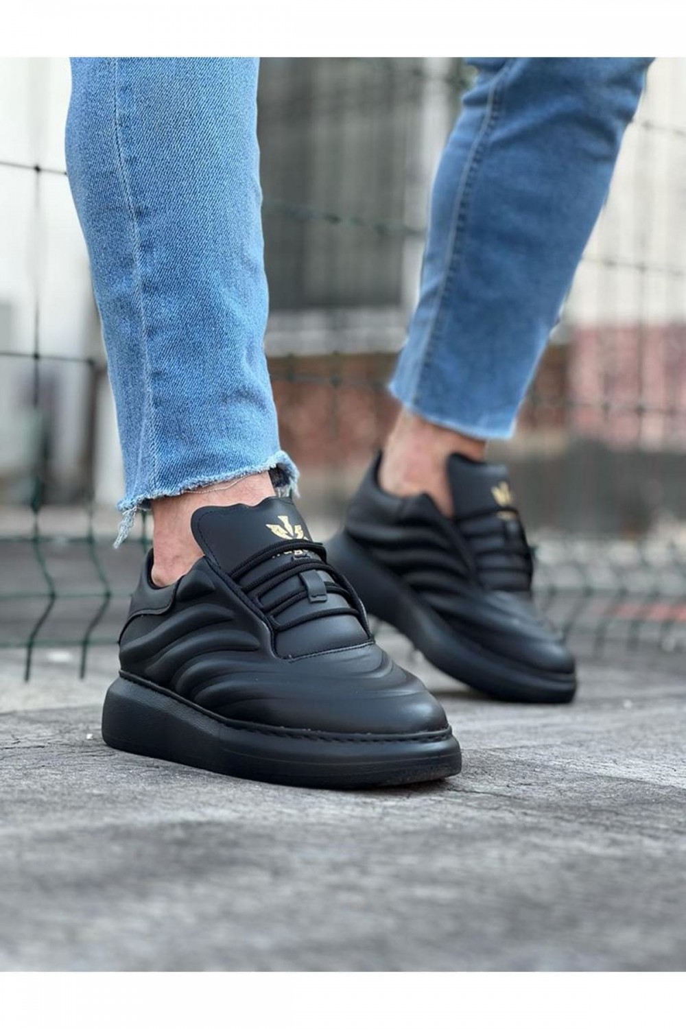 WG094 Erkek Günlük Bağcıklı Cilt Spor Sneaker Ayakkabı CST - Siyah Erkek Ayakkabı WG094 Erkek Günlük Bağcıklı Cilt Spor Sneaker Ayakkabı CST - Siyah – Wagoon Erkek Ayakkabı
