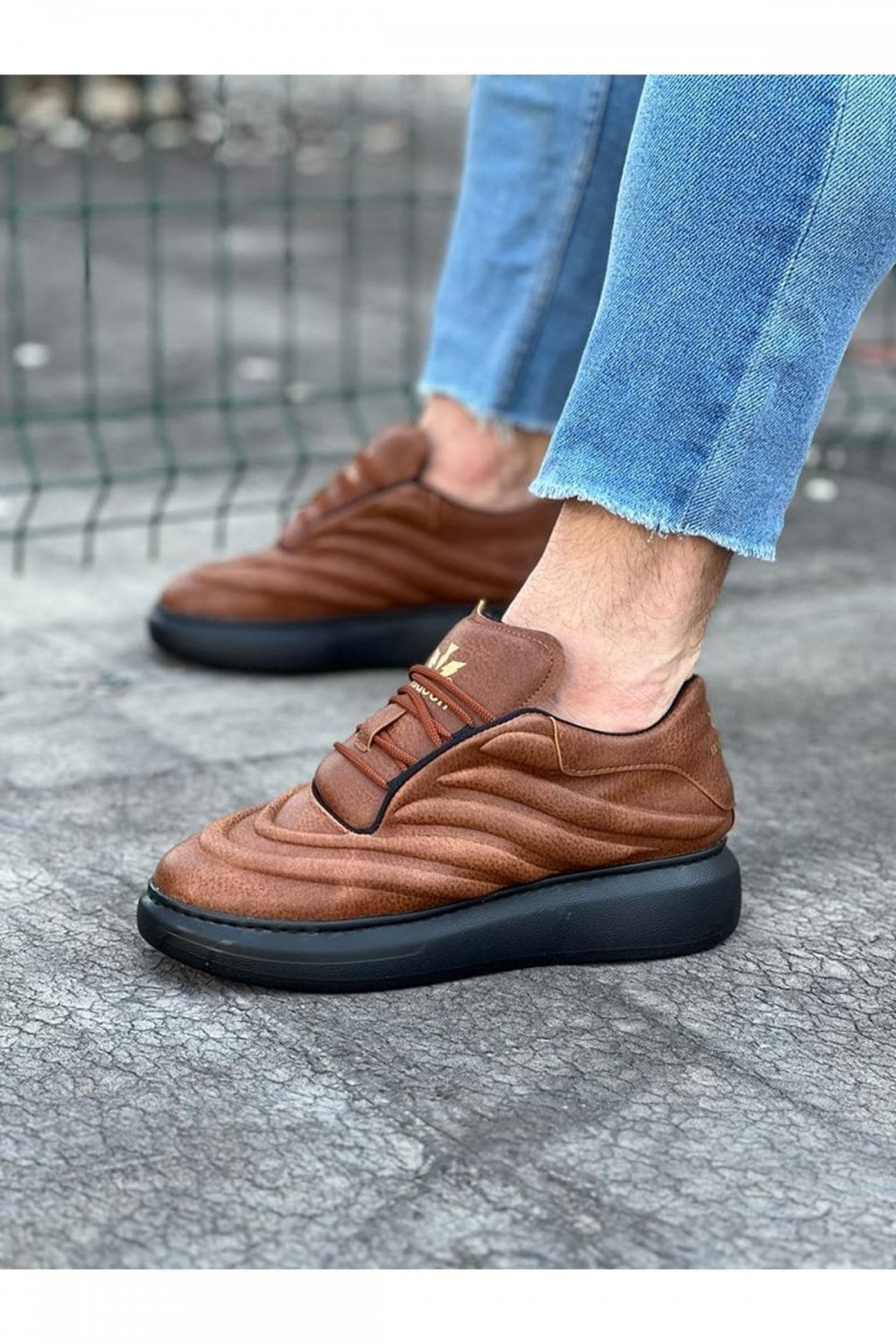 WG094 Erkek Günlük Bağcıklı Cilt Spor Sneaker Ayakkabı CST - Taba Erkek Ayakkabı WG094 Erkek Günlük Bağcıklı Cilt Spor Sneaker Ayakkabı CST - Taba – Wagoon Erkek Ayakkabı
