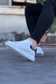 WG095 Erkek Günlük Bağcıklı Cilt Spor Sneaker Ayakkabı CBT - Beyaz/Siyah Erkek Ayakkabı WG095 Erkek Günlük Bağcıklı Cilt Spor Sneaker Ayakkabı CBT - Beyaz/Siyah – Wagoon Erkek Ayakkabı