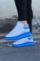 WG095 Erkek Günlük Bağcıklı Cilt Spor Sneaker Ayakkabı CMT - Beyaz/Mavi Erkek Ayakkabı WG095 Erkek Günlük Bağcıklı Cilt Spor Sneaker Ayakkabı CMT - Beyaz/Mavi – Wagoon Erkek Ayakkabı