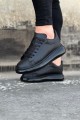 WG095 Erkek Günlük Bağcıklı Cilt Spor Sneaker Ayakkabı CST - Siyah Erkek Ayakkabı WG095 Erkek Günlük Bağcıklı Cilt Spor Sneaker Ayakkabı CST - Siyah – Wagoon Erkek Ayakkabı