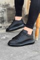 WG095 Erkek Günlük Bağcıklı Cilt Spor Sneaker Ayakkabı CST - Siyah Erkek Ayakkabı WG095 Erkek Günlük Bağcıklı Cilt Spor Sneaker Ayakkabı CST - Siyah – Wagoon Erkek Ayakkabı
