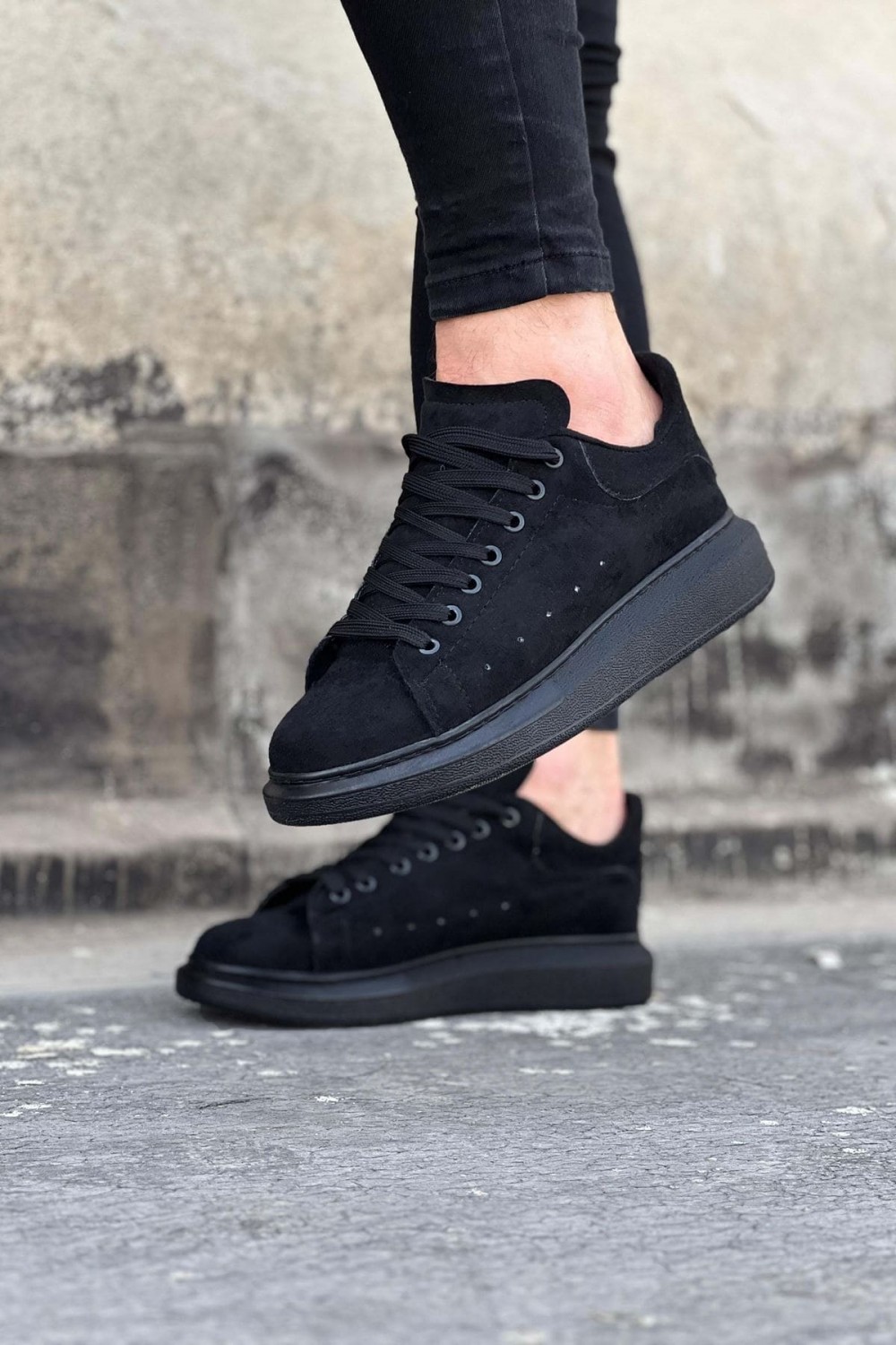 WG096 Erkek Günlük Bağcıklı Süet Spor Sneaker Ayakkabı SST - Siyah Erkek Ayakkabı WG096 Erkek Günlük Bağcıklı Süet Spor Sneaker Ayakkabı SST - Siyah – Wagoon Erkek Ayakkabı