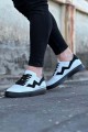 WG160 Erkek Günlük Bağcıklı Cilt Süet Spor Sneaker Ayakkabı CSST - Beyaz/Siyah Erkek Ayakkabı WG160 Erkek Günlük Bağcıklı Cilt Süet Spor Sneaker Ayakkabı CSST - Beyaz/Siyah – Wagoon Erkek Ayakkabı